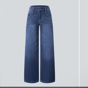 HALARA Women's Blue Flare & Wide Leg Jeans